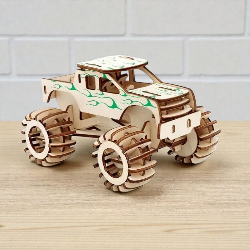Puzzle 3D Bois Voiture