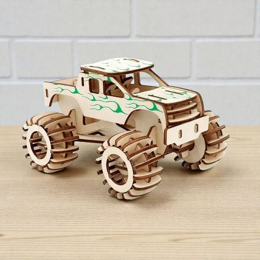 Puzzle 3D Bois Voiture