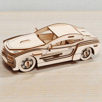 Puzzle 3D Bois Voiture
