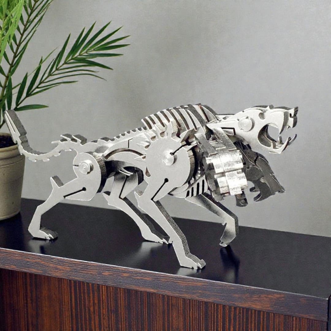 Sculpture 3D Chien à Trois Têtes